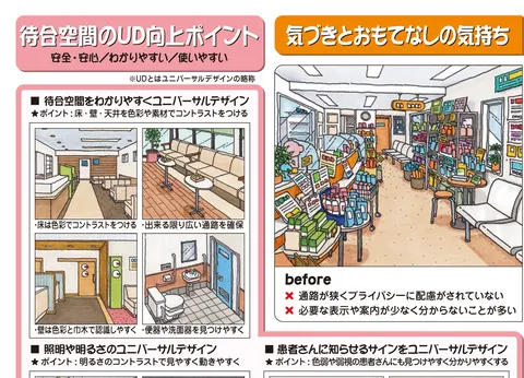 みんなにやさしいユニバーサルな店づくり／待合環境編