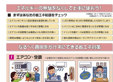 お店の省エネ対策／お手軽対策編